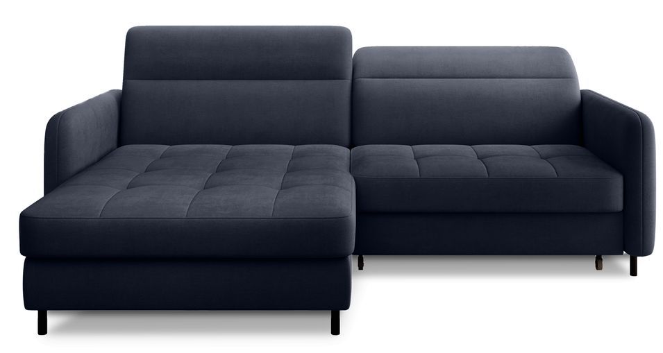 Canapé d’angle convertible KUNDER en tissu avec coffre de rangement – 228 cm - Photo n°1