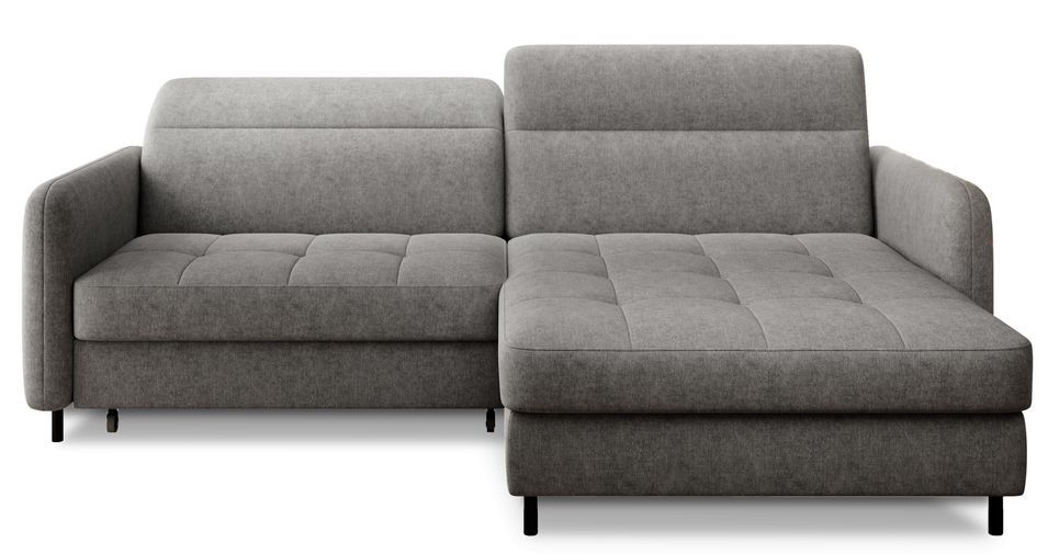 Canapé d’angle convertible KUNDER en tissu avec coffre de rangement – 228 cm - Photo n°1