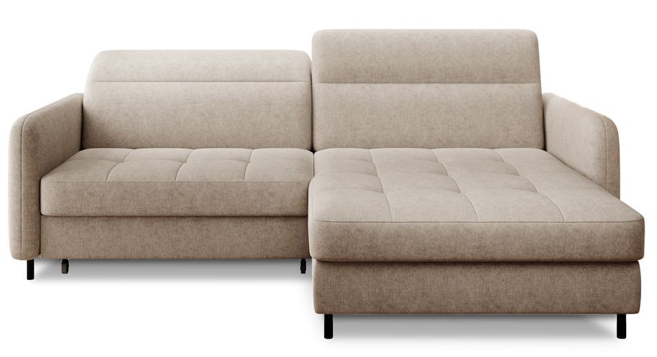 Canapé d’angle convertible KUNDER en tissu avec coffre de rangement – 228 cm - Photo n°1