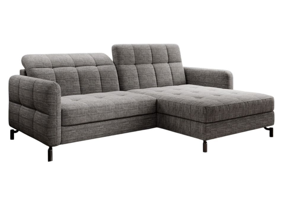 Canapé d’angle convertible LORI en tissu avec coffre de rangement – 225 cm - Photo n°1