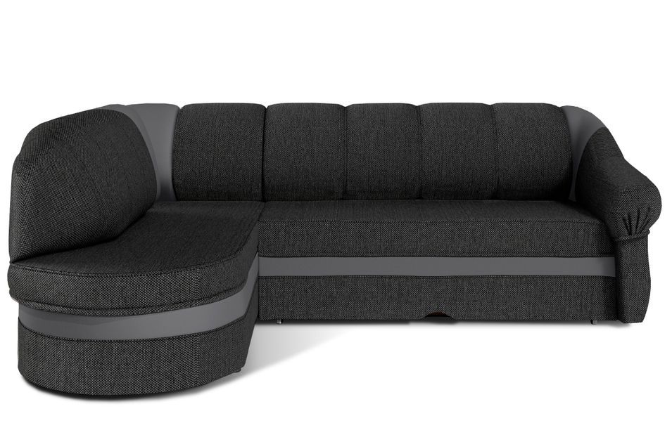 Canapé d'angle convertible SUNDY en tissu avec coffre de rangement - 250 cm - Photo n°1