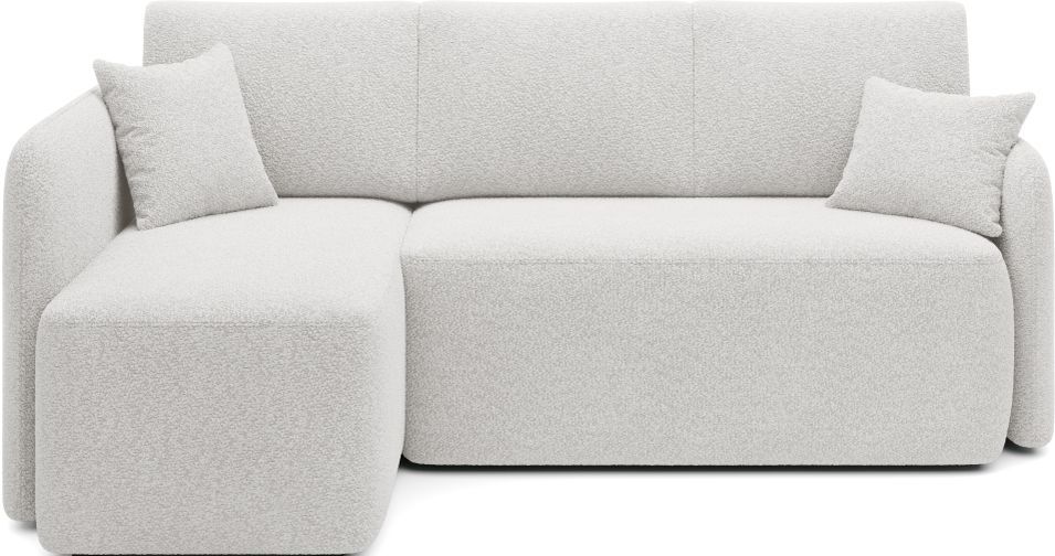 Canapé d’angle convertible TAKIN en tissu côtelé avec coffre – 206 cm - Photo n°1