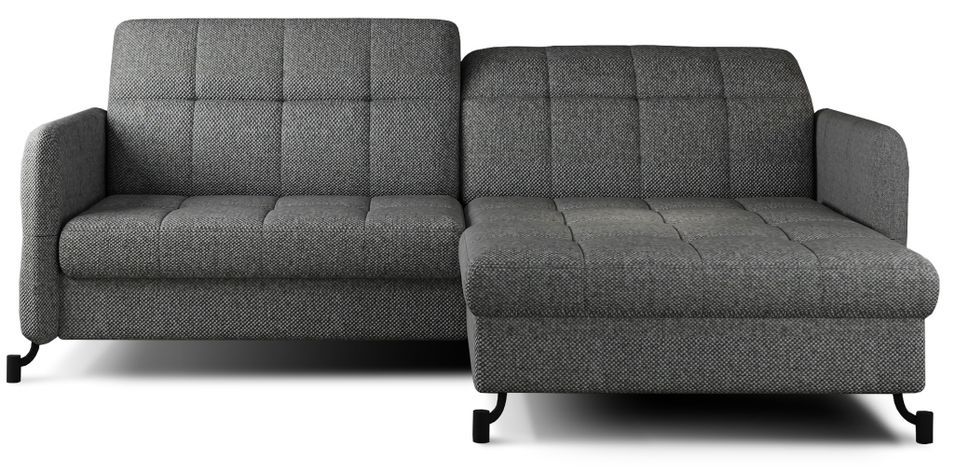 Canapé d'angle convertible tissu avec coffre de rangement LORI - Photo n°1