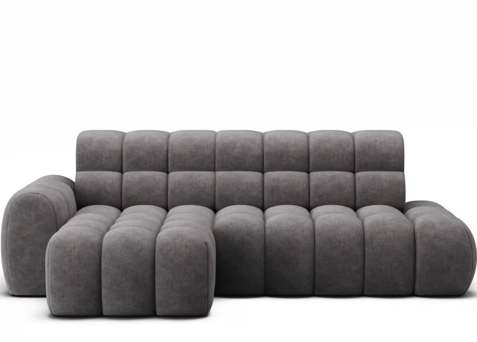 Canapé d’angle convertible tissu KINDO – Avec assise électrique - Photo n°1