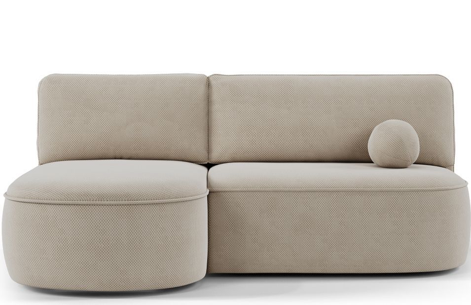 Canapé d’angle convertible VERNA en tissu – 220 cm - Photo n°1
