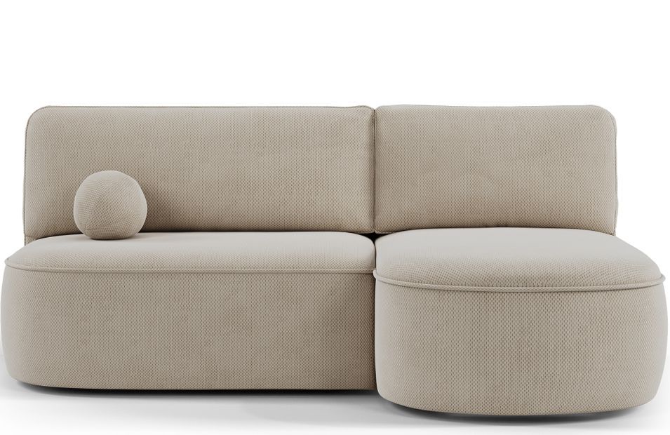 Canapé d’angle convertible VERNA en tissu – 220 cm - Photo n°1