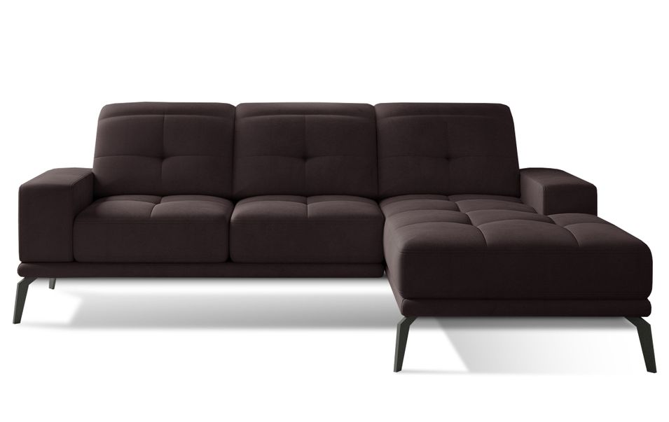 Canapé d’angle en velours TORPILLE – Confort et élégance au quotidien - Photo n°1