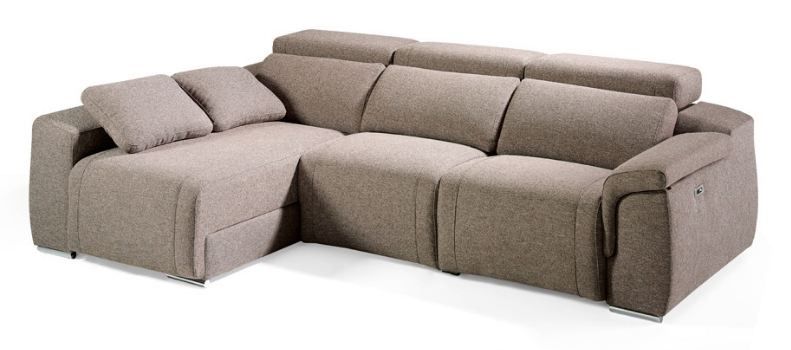 Canapé d'angle gauche convertible tissu beige Kanawa - Photo n°1