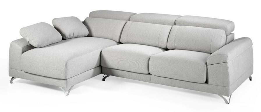 Canapé d'angle gauche tissu gris Kaninawa - Photo n°1