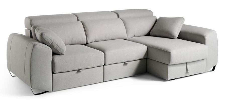 Canapé d'angle gauche tissu gris Kaninawa 2 - Photo n°1