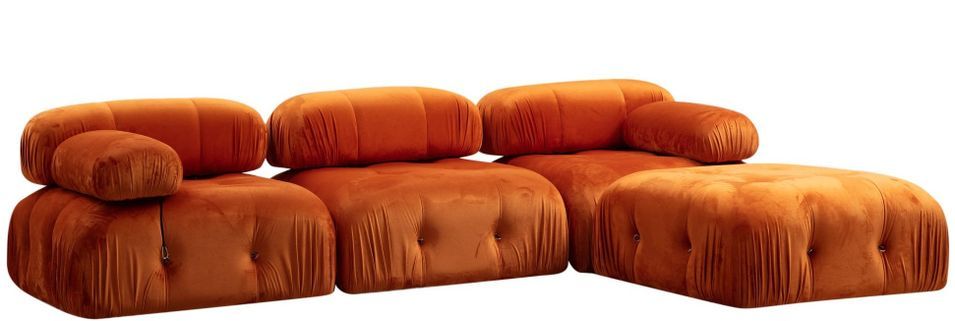 Canapé d’angle modulable BUBBLE en tissu – 288 cm - Photo n°1