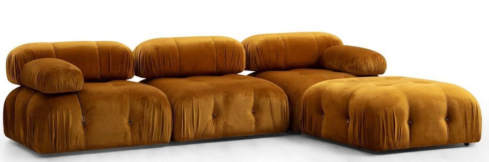 Canapé d'angle modulable tissu Bubble - Photo n°1