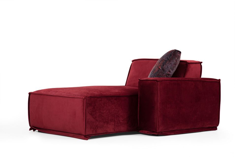 Canapé d'angle modulable velours bordeaux Kego L 300 x P 170 cm - Photo n°6