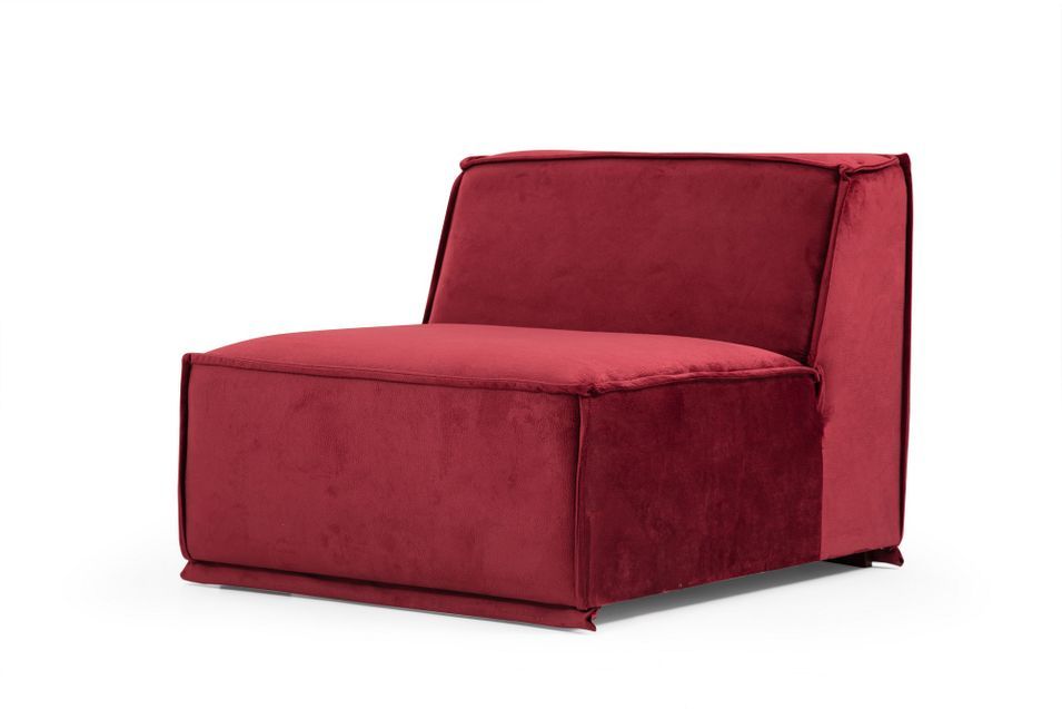 Canapé d'angle modulable velours bordeaux Kego L 300 x P 170 cm - Photo n°8