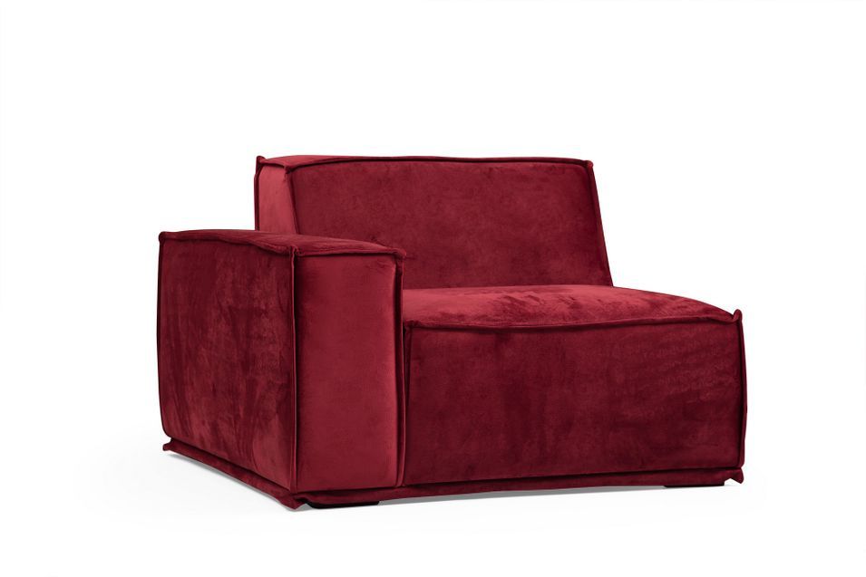 Canapé d'angle modulable velours bordeaux Kego L 300 x P 170 cm - Photo n°10