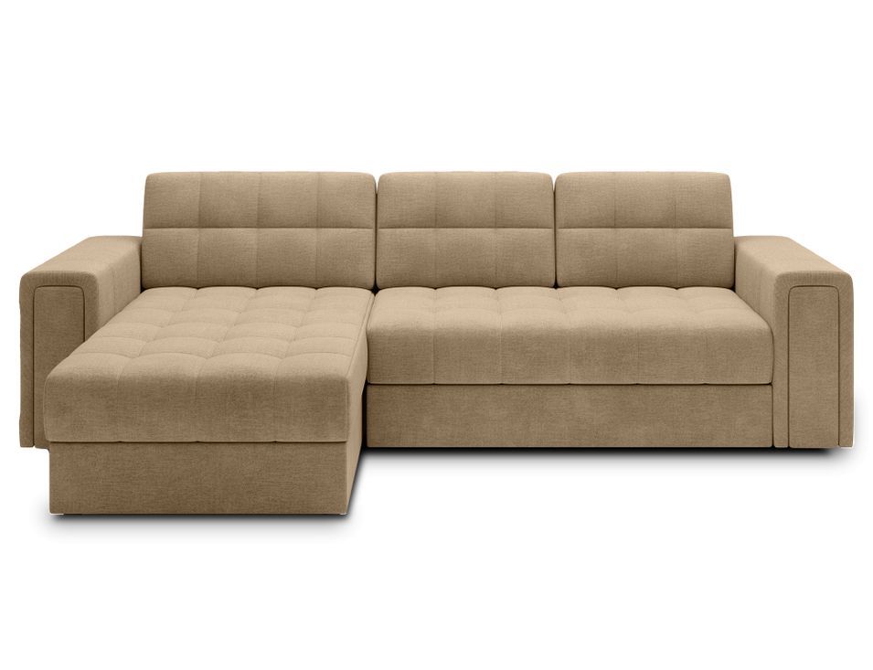 Canapé d’angle réversible convertible KLUMANN en velours – 260 cm - Photo n°1