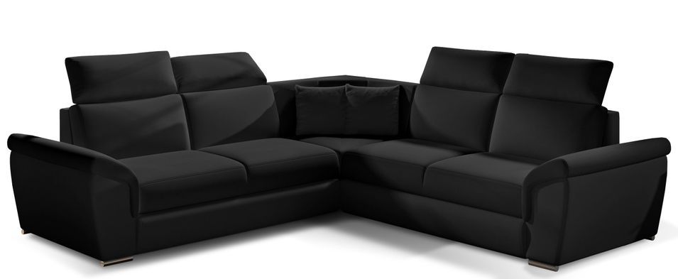 Canapé d'angle réversible et convertible simili cuir Neo 266 cm - Photo n°1