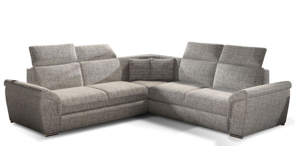 Canapé d'angle réversible et convertible tissu Neo - Pieds acier chromé - Photo n°1