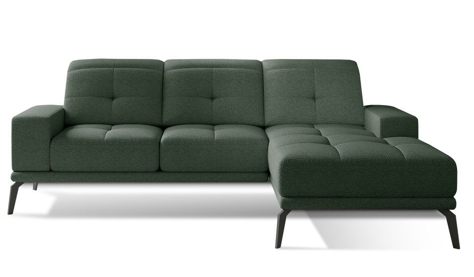 Canapé d’angle TORPILLE en tissu – 265 cm - Photo n°1