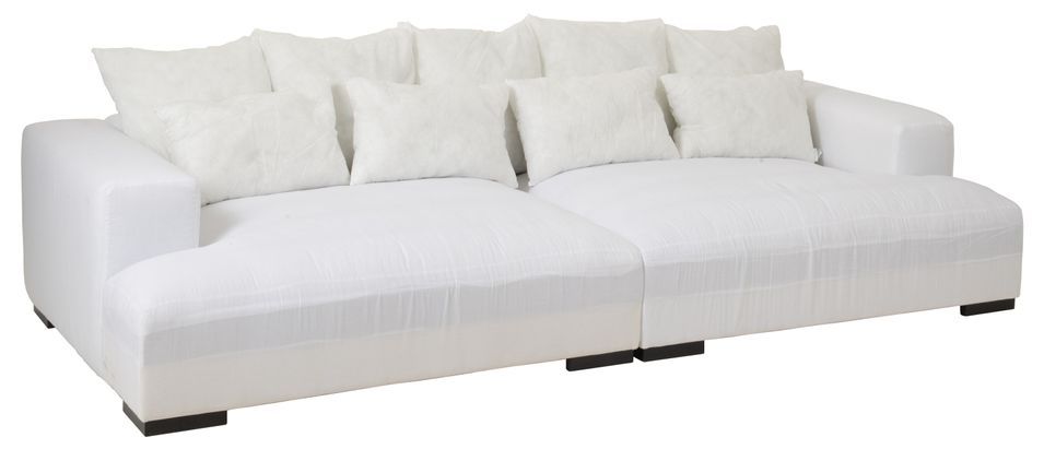 Canapé détachable avec 9 coussins tissu blanc Tony - Photo n°1