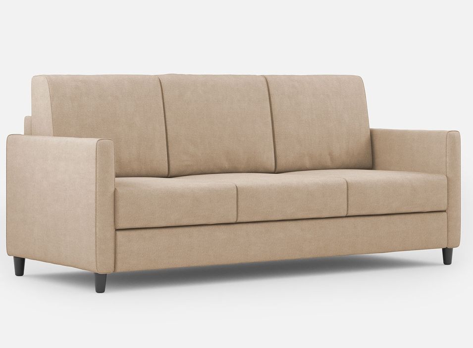 Canapé droit moderne italien tissu beige Korane - 3 tailles - Photo n°1