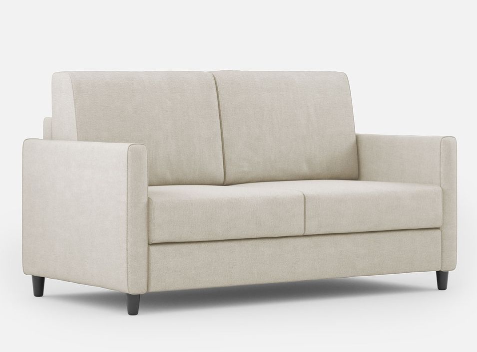 Canapé droit moderne italien tissu blanc cassé Korane - 3 tailles - Photo n°1