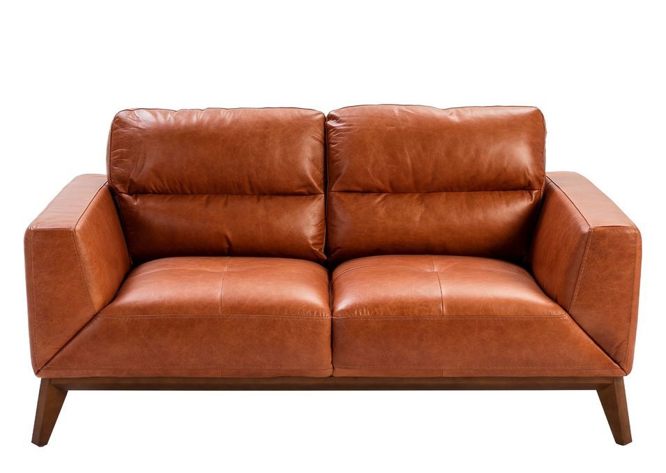 Canapé en cuir marron MURA – Élégance intemporelle, confort haut de gamme - Photo n°1