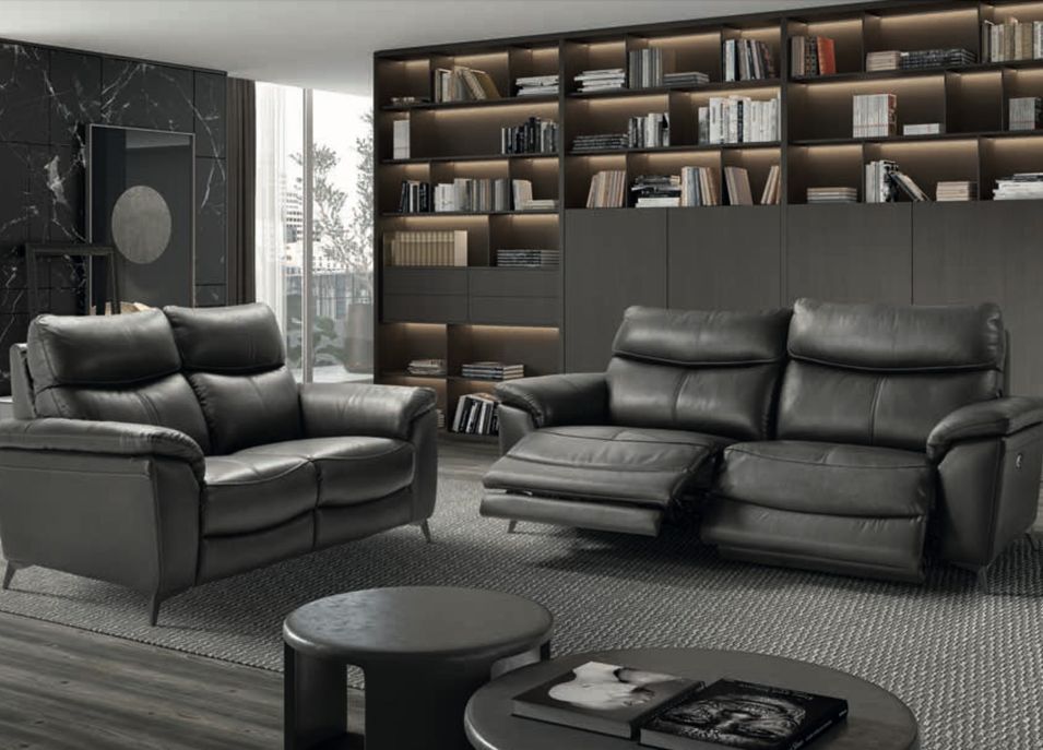 Canapé en cuir Siska - 2 couleurs - 1, 2 ou 3 places - Photo n°1