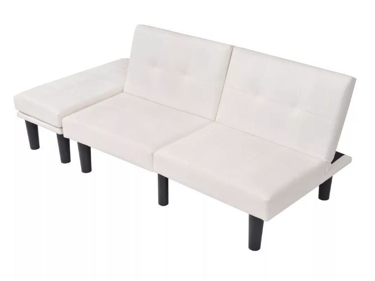 Canapé lit modulaire réglable blanc Garin - Photo n°1