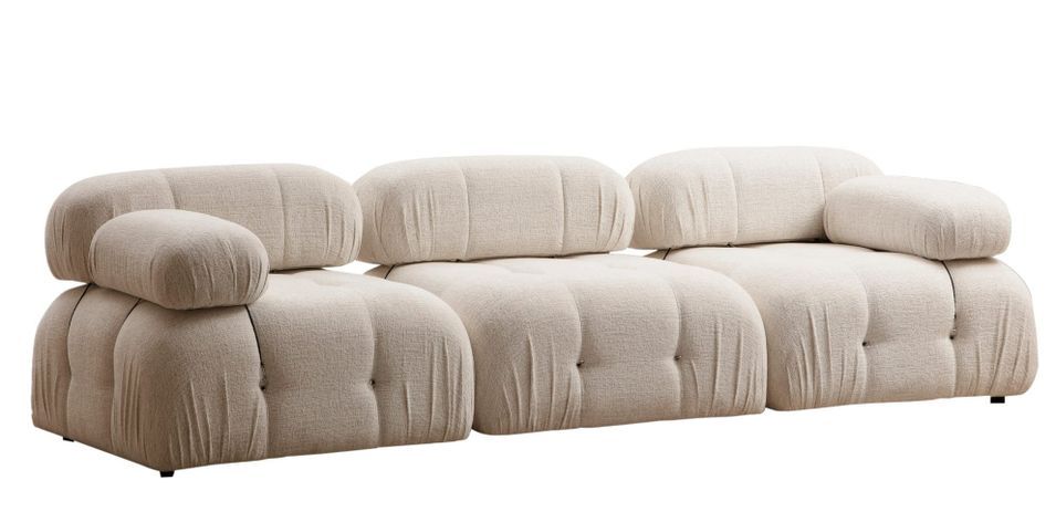 Canapé modulable 3 places tissu Bubble - Photo n°1