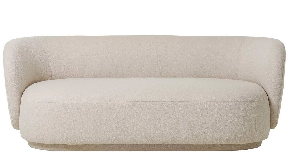 Canapé MYKONOS – Tissu bouclette beige - Photo n°1