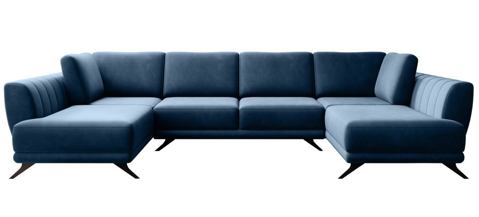 Canapé panoramique convertible LARGOS en tissu – 362 cm - Photo n°1