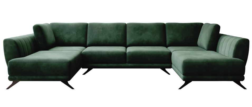 Canapé panoramique convertible LARGOS en tissu – 362 cm - Photo n°1