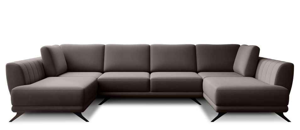 Canapé panoramique convertible LARGOS en tissu – 362 cm - Photo n°1