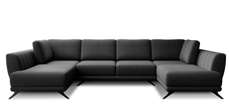 Canapé panoramique convertible LARGOS en tissu – 362 cm - Photo n°1