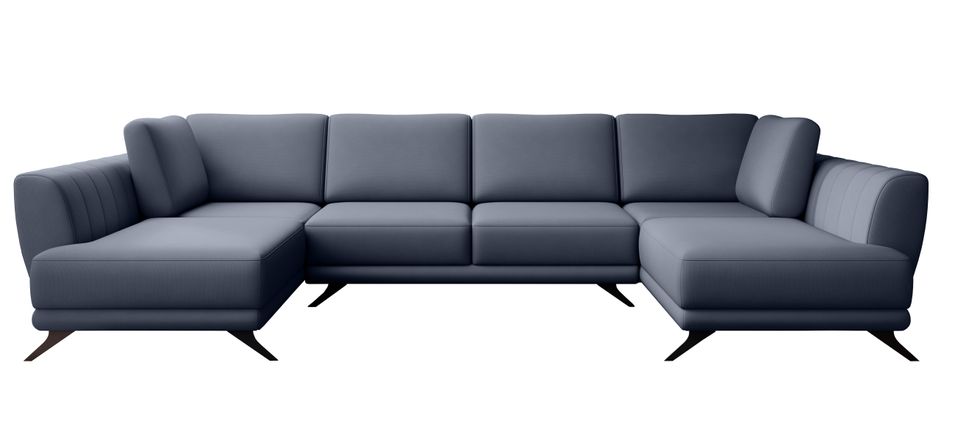 Canapé panoramique convertible LARGOS en tissu – 362 cm - Photo n°1