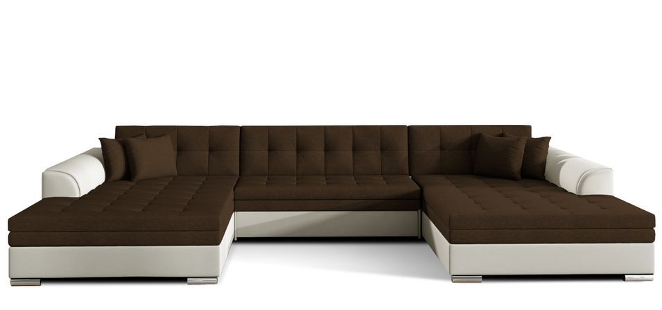 Canapé panoramique convertible VIRA en bi-matiére - Photo n°1