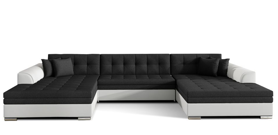 Canapé panoramique convertible VIRA en bi-matiére - Photo n°1