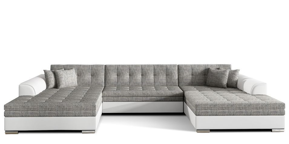 Canapé panoramique convertible VIRA en bi-matiére - Photo n°1