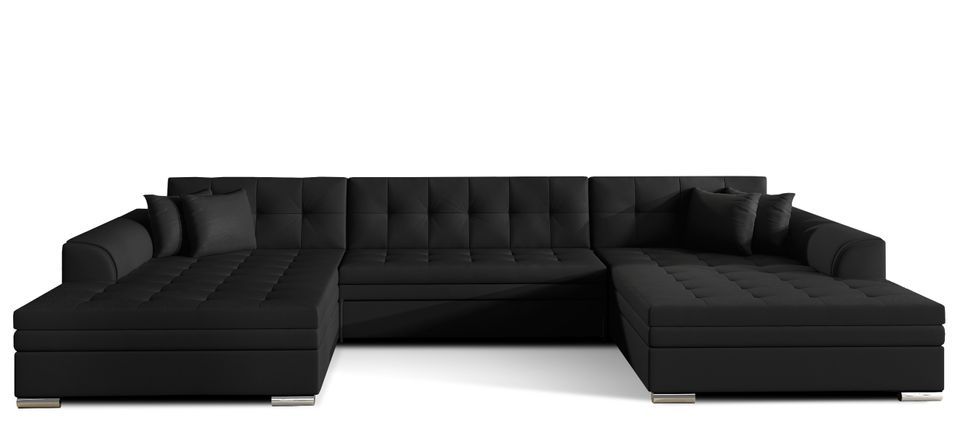 Canapé panoramique convertible VIRA en simili cuir - Photo n°1