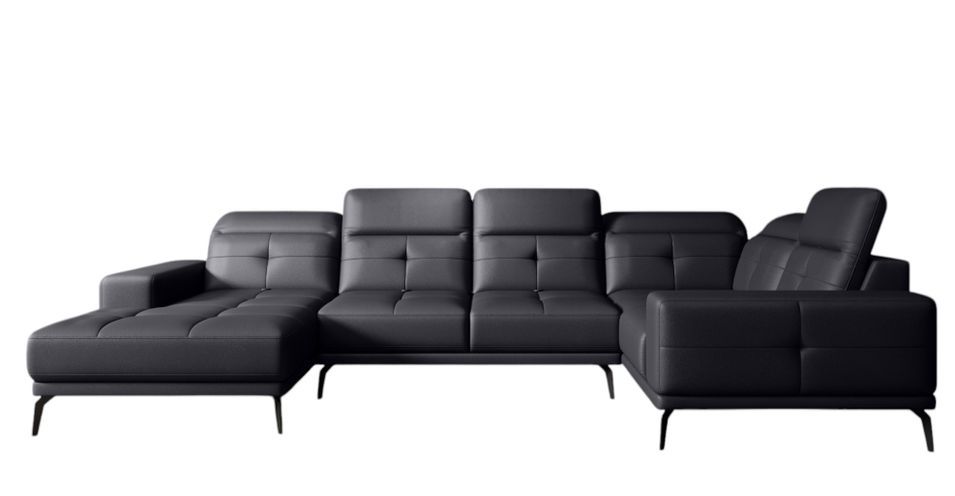 Canapé panoramique design SKAW simili cuir - Têtières réglables - Photo n°1