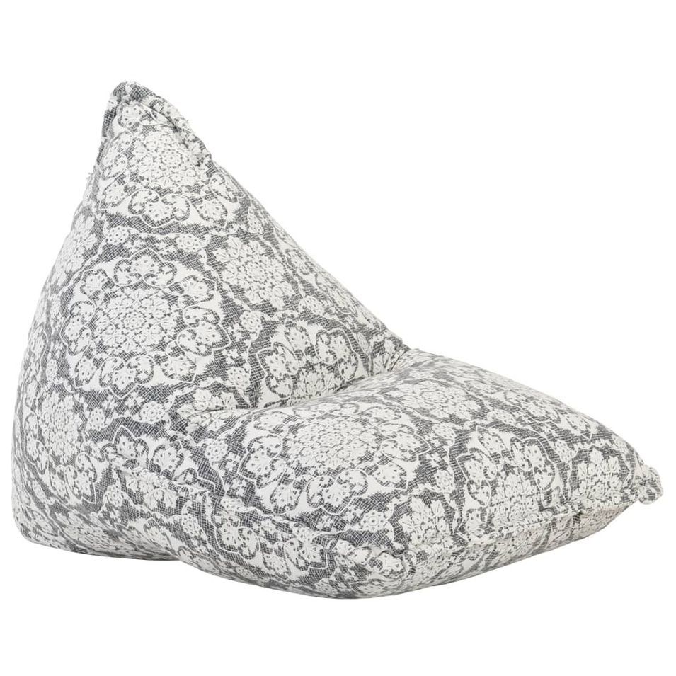 Canapé pouf Gris clair Tissu Patchwork - Photo n°1