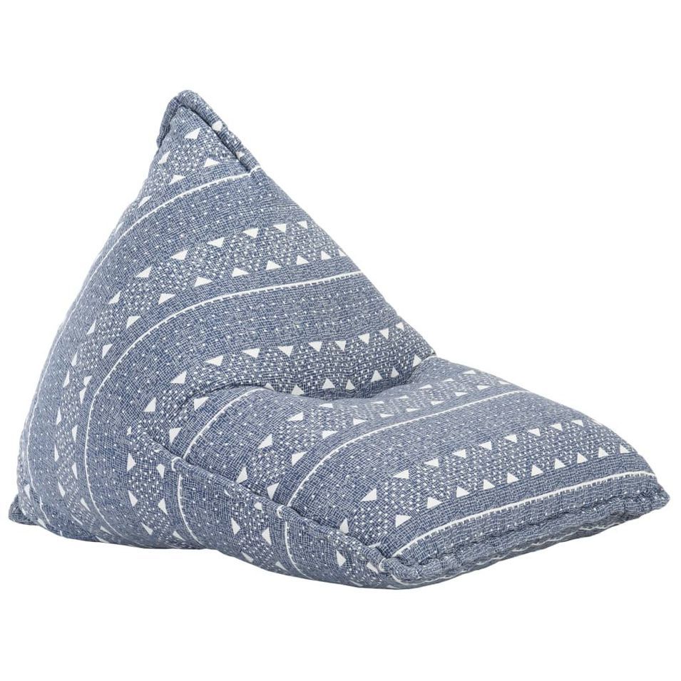 Canapé pouf Indigo Tissu Patchwork - Photo n°1
