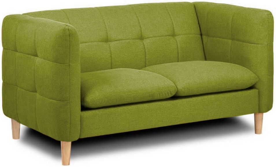 Canapé scandinave 2 places tissu vert Miguel - Photo n°1
