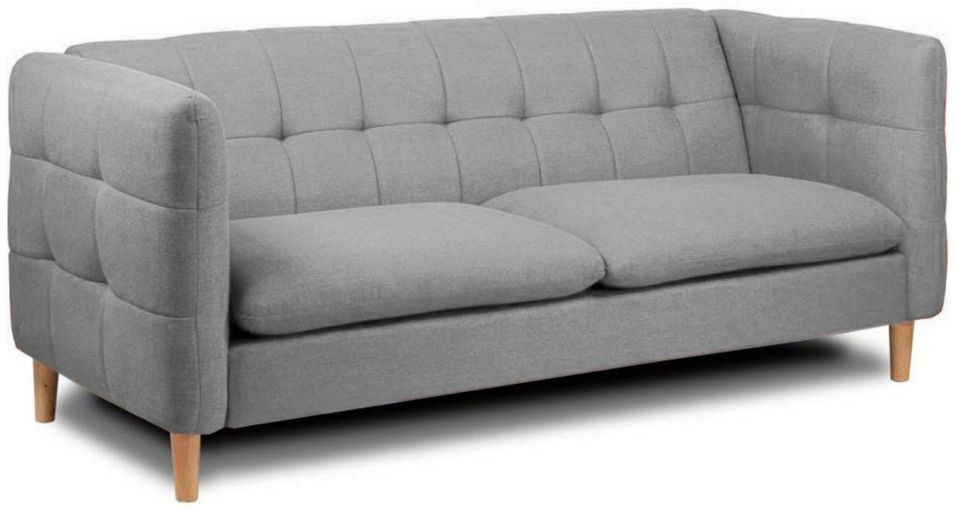 Canapé scandinave 3 places tissu gris silver Miguel - Photo n°1