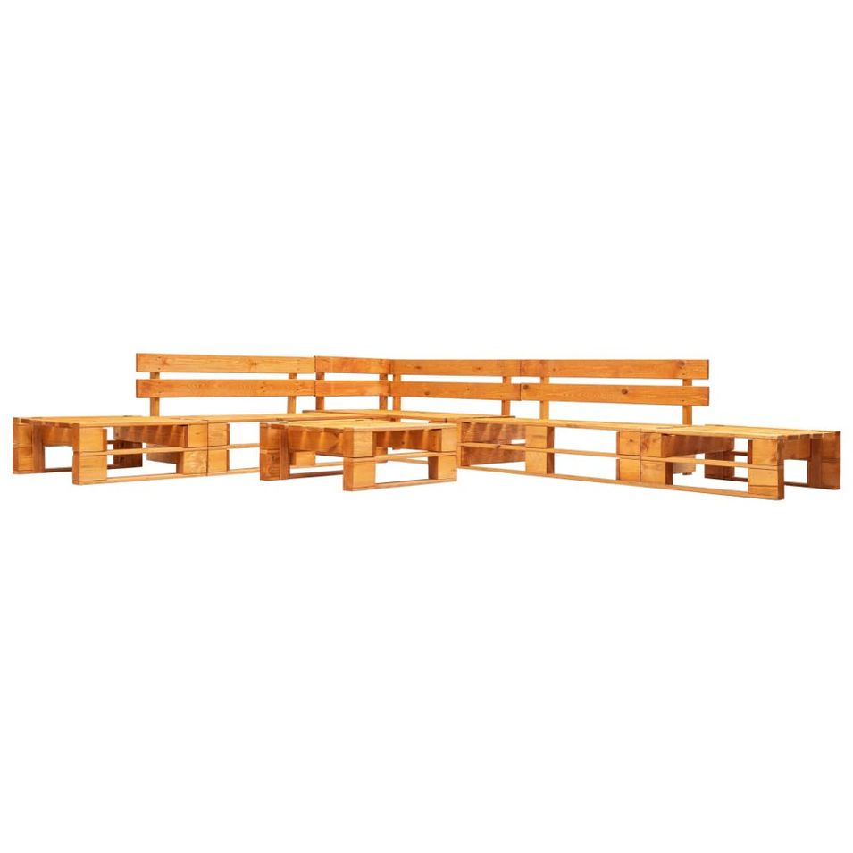 Canapés de jardin palette 6 pcs Bois Marron miel 2 - Photo n°1
