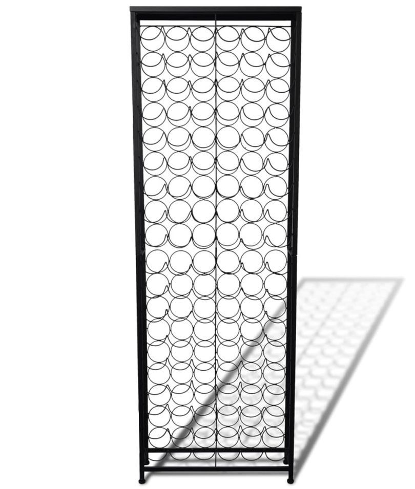 Casier à bouteilles autoportant métal noir KLOVA – 108 bouteilles - Photo n°1
