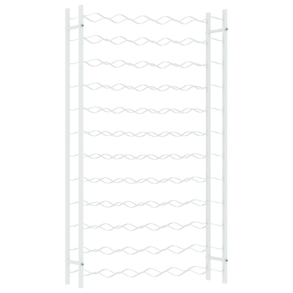Casier à bouteilles pour 72 bouteilles Blanc Métal - Photo n°1