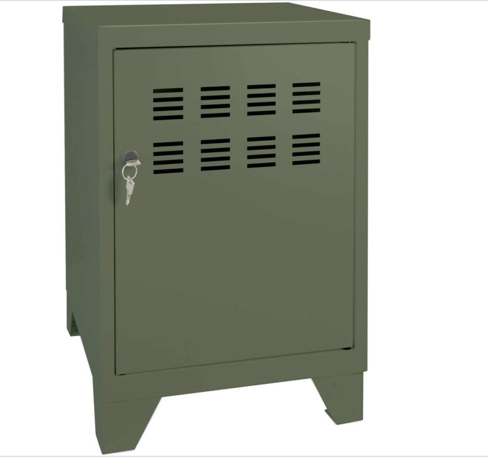 Casier de rangement en métal H 75 cm Pikaro 1 porte 1 étagère - Fonctionnalité et élégance - Photo n°1