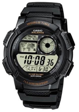 Casio Aw-1000w-1a Illuminator. Digit. Chrono. 5 Alarms. World Time. Wr 100mt **original Box** - Photo n°1